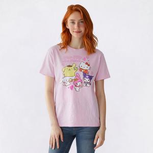 Juniors Hybrid Hello Kitty(R) & Friends Boyfriend Tee